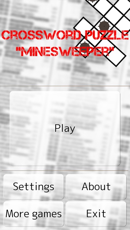Crossword Puzzle: Minesweeper