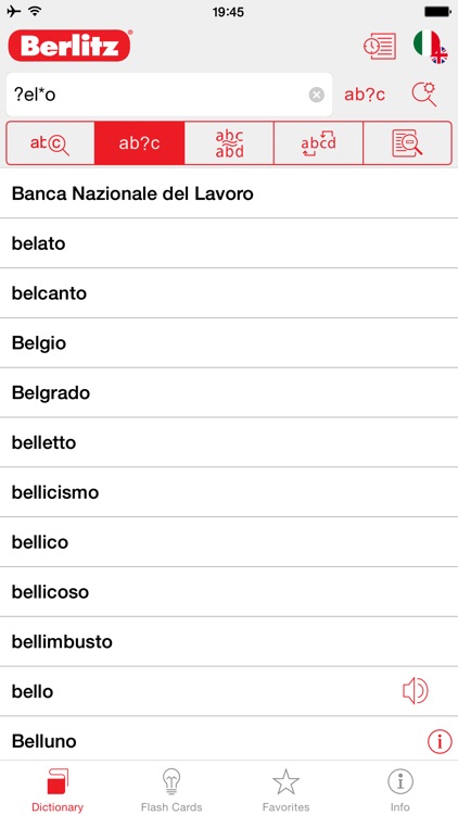 Italian - English Berlitz Standard Talking Dictionary screenshot-3