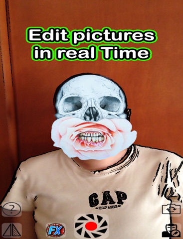 Screenshot #6 pour Skull Cam - A fun camera to swap faces with skulls, use realtime picture editor with cartoon style