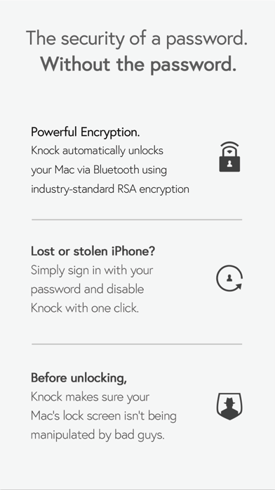 Screenshot #2 pour Knock – unlock your Mac without a password using your iPhone and Apple Watch