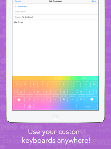Screenshot #6 pour Kiwi - Colorful, Custom Keyboard Designer with Emoji for iOS 8