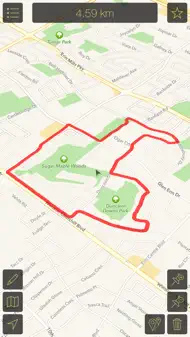 Map Calculator 2.0 - Measure Distance & Area, Map A Walk, Run Or Bike Ride iphone resimleri 1