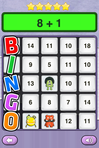 Math Monsters - Bingo screenshot 2