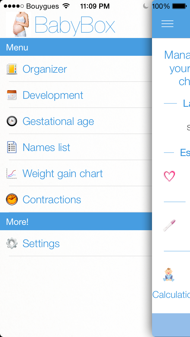 BabyBox • Pregnancy calendar, organizer, tracker & contraction timer screenshot