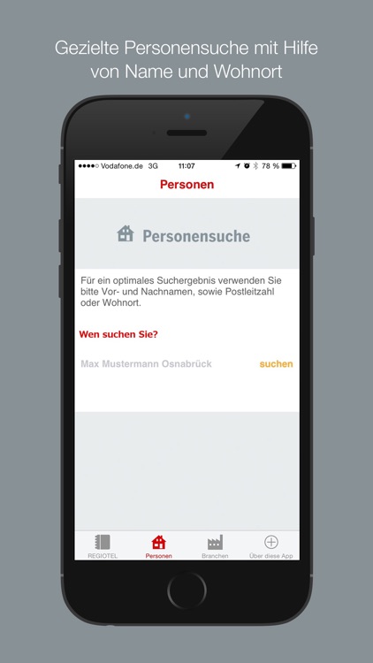Regiotel - Die regionale Telefonbuch App der NOZ MEDIEN