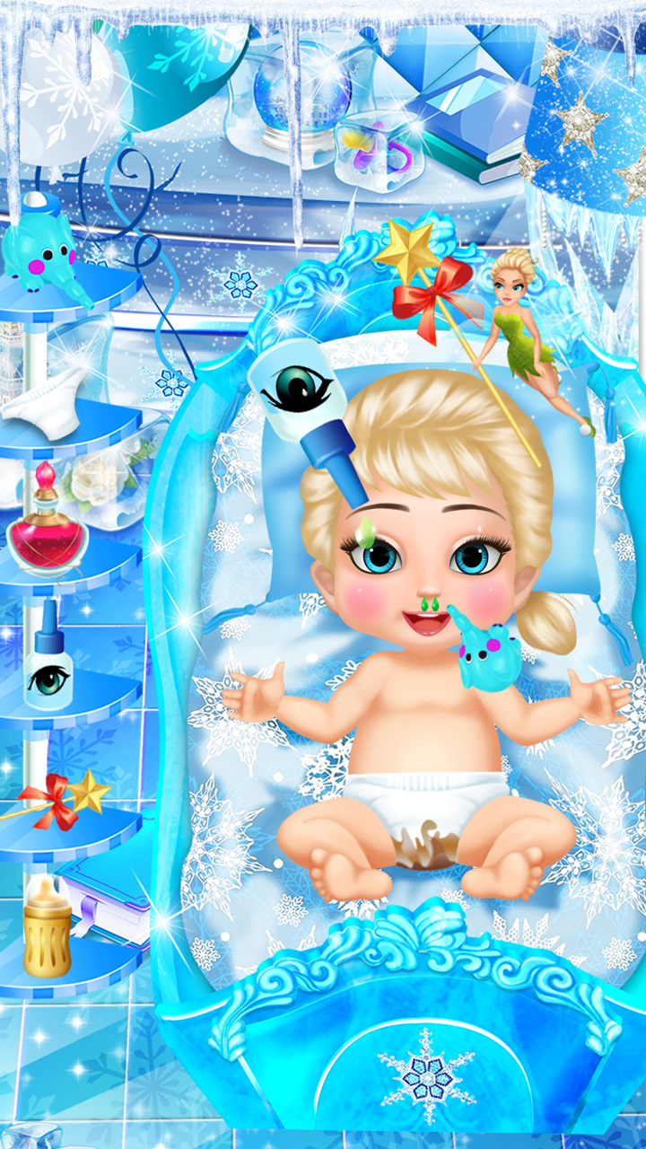 Mommy Queen's Newborn Ice Baby - Infant Child & Birth Care Games screenshot 3