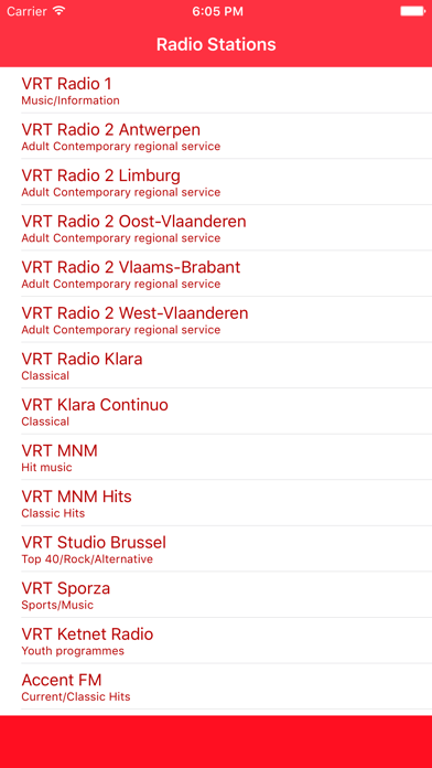 Screenshot #1 pour Radio Belgium FM - Streaming and listen to live online music, news show and Belgian charts musique from Belgique