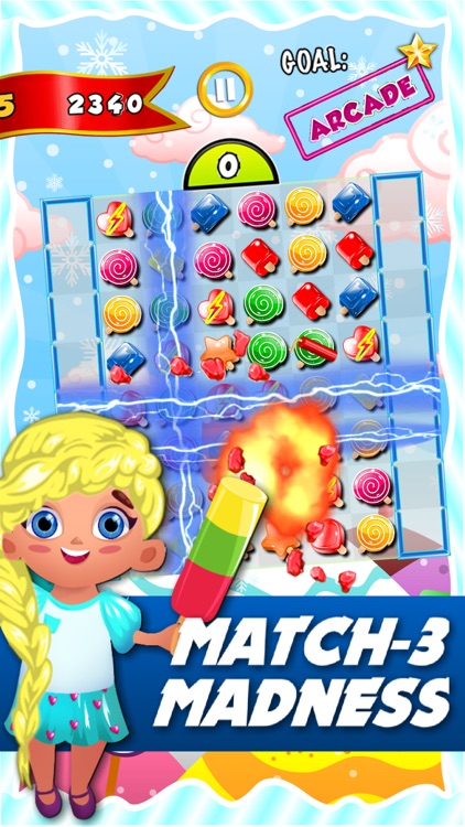Frozen Ice-cream Puzzle - match-3 candy game for soda mania'cs gratis