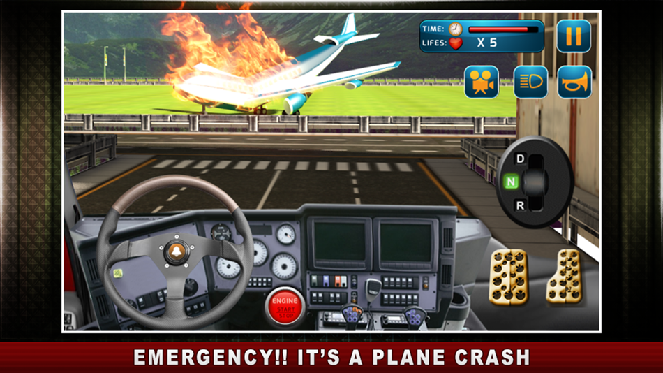 Airport Rescue Truck Simulators – Great airfield virtual driving skills in a realistic 3D traffic environment - 2 - (iOS)