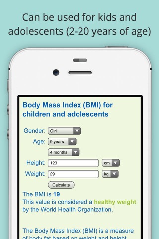 Child BMI Calculator (Body Mass Indicator for Children and Adolescents)のおすすめ画像2