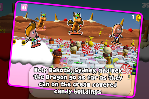 Candy City Sky Surfers - Skateboard/hoverboard-surfing run game for boys and girls: Crush your competition! screenshot 3