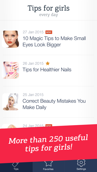 Screenshot #1 pour Tips For Girls Free: Beauty, Body, Health