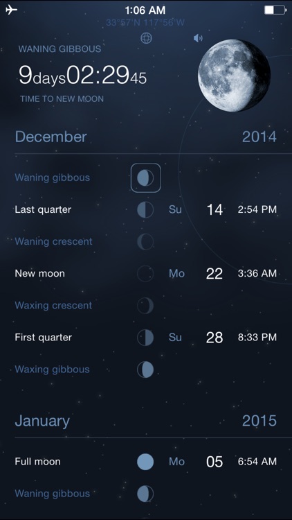 Moon Phases Deluxe - Full and New Moon Calendar screenshot-0