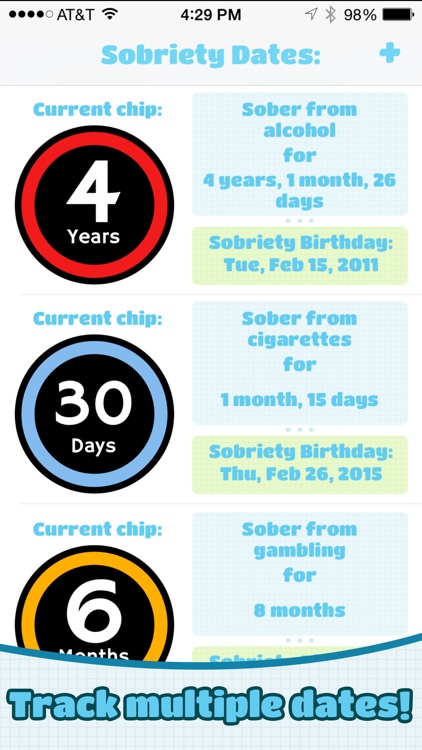 Chipper: Sobriety & Recovery Dates Tracker