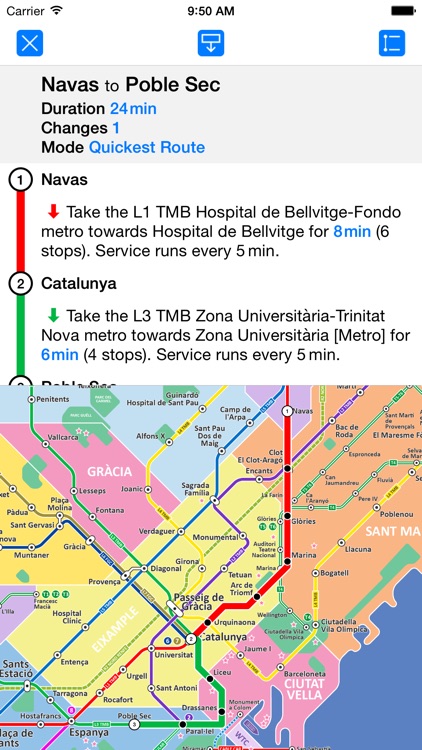 Barcelona Metro - Map and route planner by Zuti