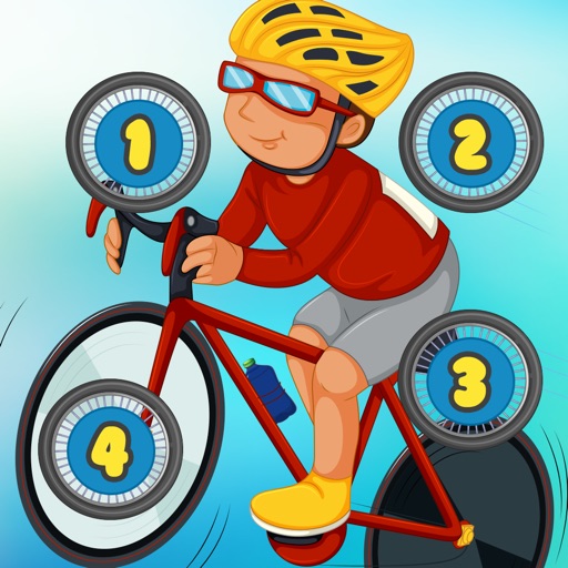 About bicycle; counting game for children: learn to count 1 - 10