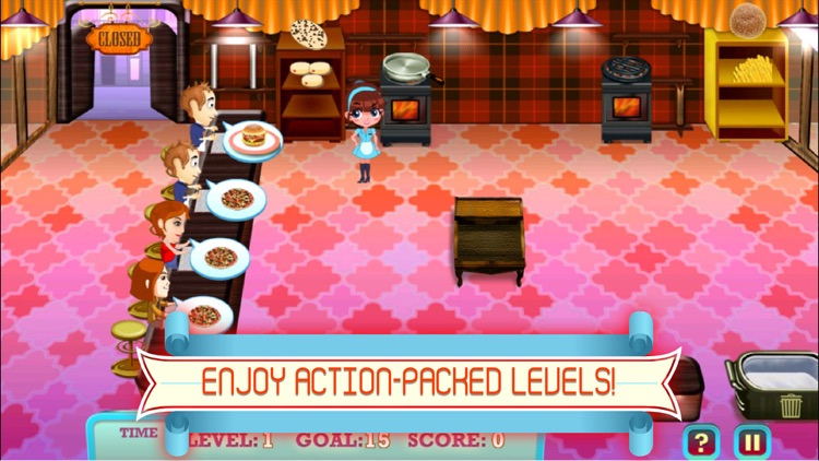 Diner Cafe - Fastfood Manager and Chef: Serve Burger, Pizza and Fries!