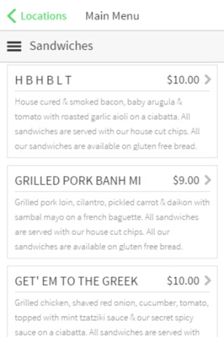 HBH Gourmet Sandwiches screenshot 3