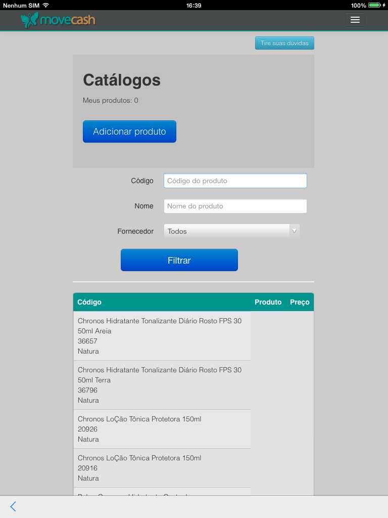 Movecash gestão de vendas