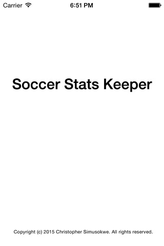 Soccer Stats Keeper - náhled