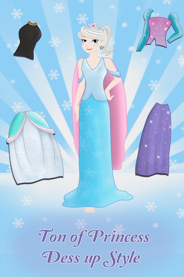 Princess Frozen Dress up and makeover beauty salon for girls screenshot 2