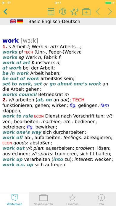 Englisch <-> Deutsch Wörterbuch Basic mit Sprachausgabeのおすすめ画像1