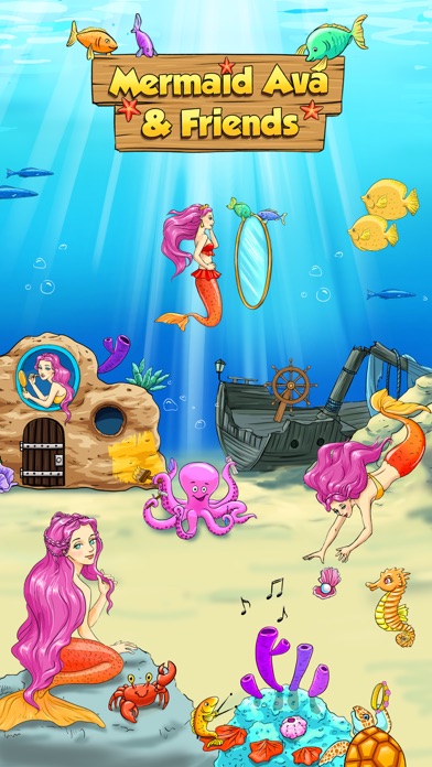 Screenshot #1 pour Mermaid Ava and Friends - Ocean Princess Hair Care, Make Up Salon, Dress Up and Underwater Adventures