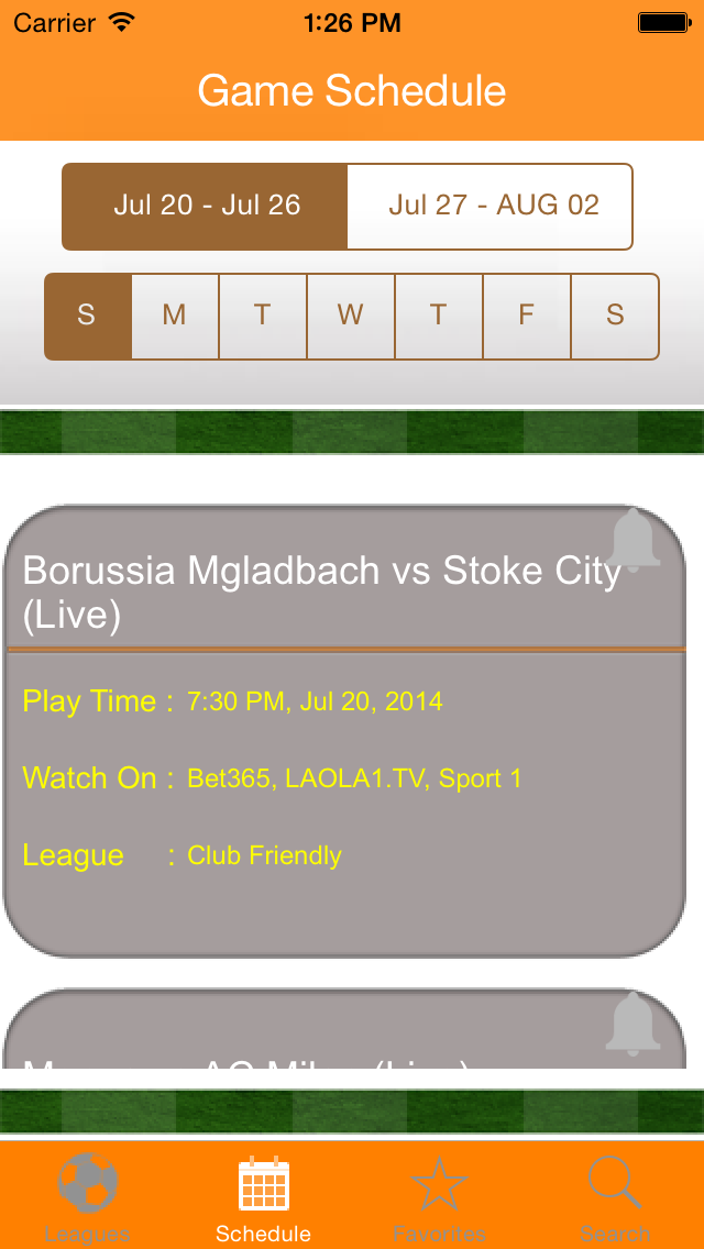Live Football TV App Screenshot