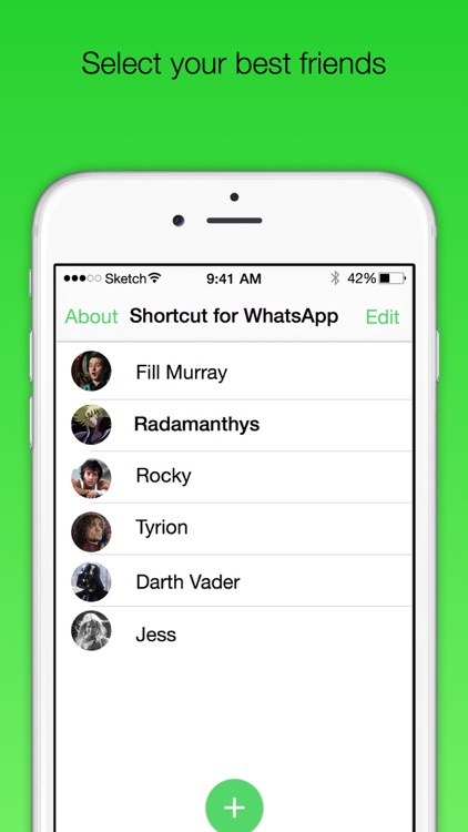 Shortcut for WA Plus - Widget to fast chat with friends