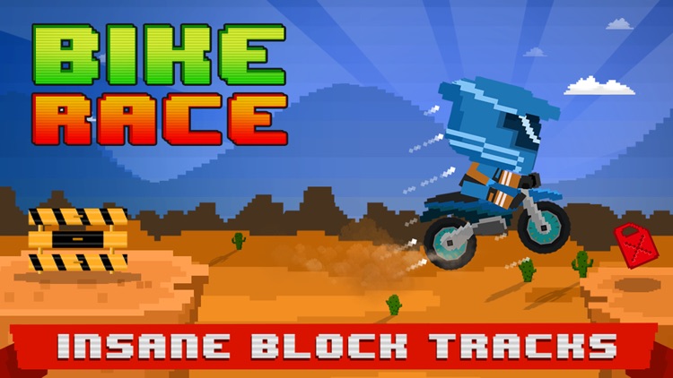 Blocky Bike Race 3D - A Pixl Roads Block Run