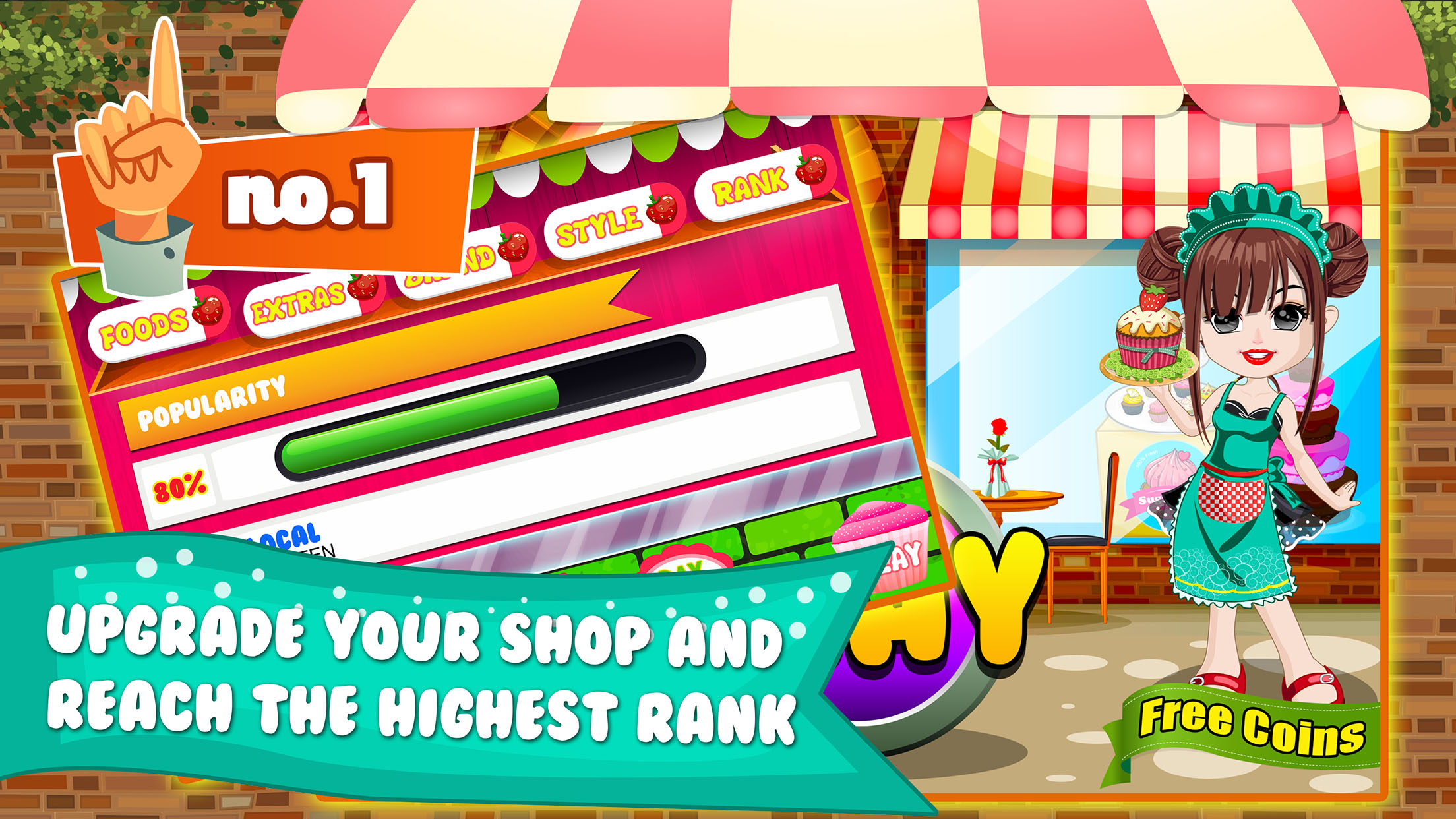 Cupcake Dessert Pastry Bakery Maker Dash - candy food cooking game!