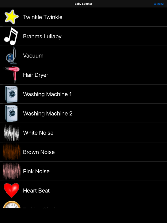 Baby Soother appy-now iPad screenshot 1 - Utilities app