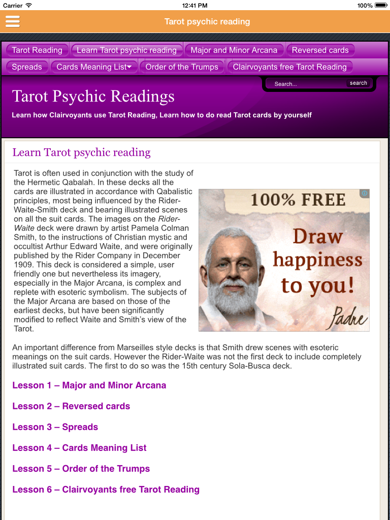 Tarot Reading Free course – Psych Clairvoyant Oracle