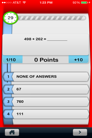 MathElementaryAdditionQuiz screenshot 3