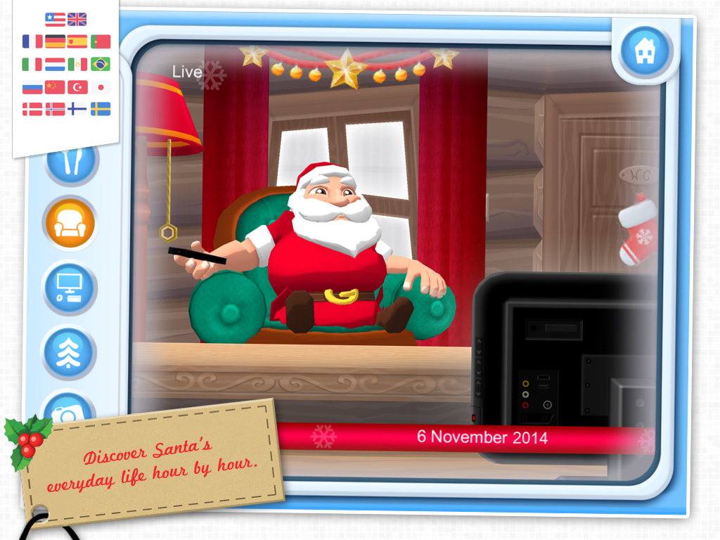 Santa's home - Join Santa Claus at his house and help him get ready for Christmas.