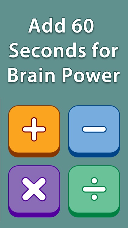 Add 60 Seconds for Brain Power - Subtraction Lite Free