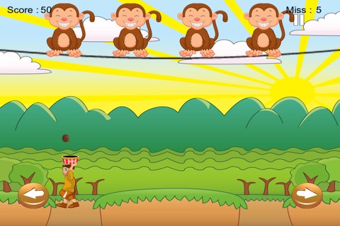 Tropical Coconut Catch - Fun Wild Monkey Attack screenshot 4