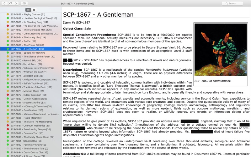 nn5n foundation - branch of scp foundation, offline databases iphone screenshot 1