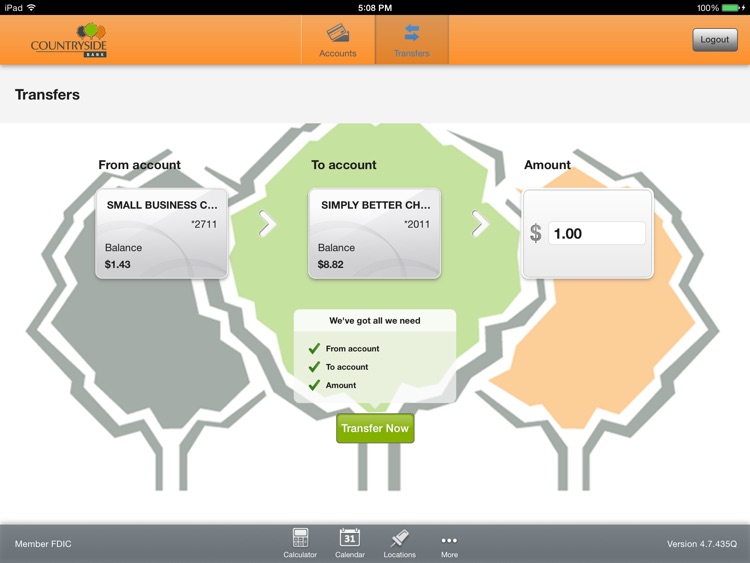 Countryside Bank Tablet Banking screenshot-3