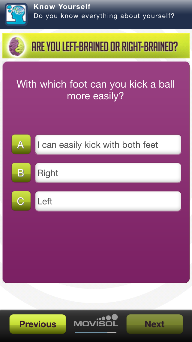 Are you left-brained or right-brained? Screenshot 3
