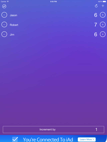 Screenshot #4 pour ScoreKeeper - Keep track of your scores for any board or card game