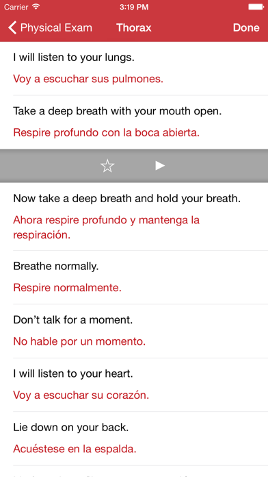 Screenshot #3 pour Medical Spanish: Healthcare Phrasebook with Audio