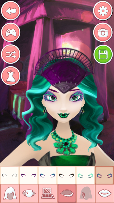 Screenshot #3 pour Jeux d'habillage pour filles: jeu de maquillage & coiffure de fille vampire