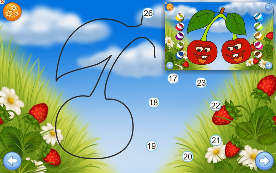 #1. Fruits - Connect the Dots and Add Colors - Free for Mac OS X (macOS) بواسطة: Kedronic UAB