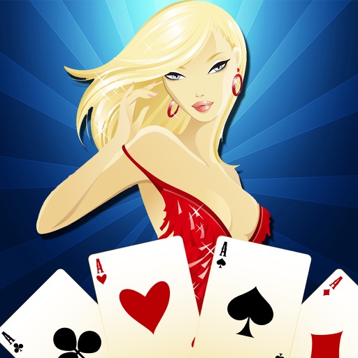 Backjack 21 Vegas Night Card Table iOS App