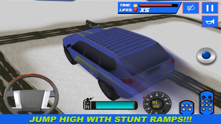 4x4 Crazy Snow Jeep Simulator 3D screenshot-3