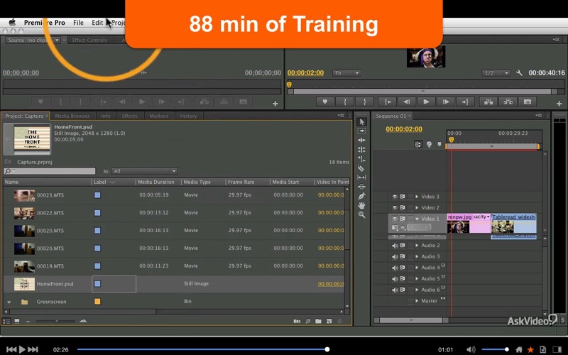 av for premiere pro cs6 101 - importing and managing footage iphone screenshot 2