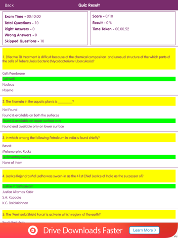 Exam Guide : GK Quiz iPad screenshot