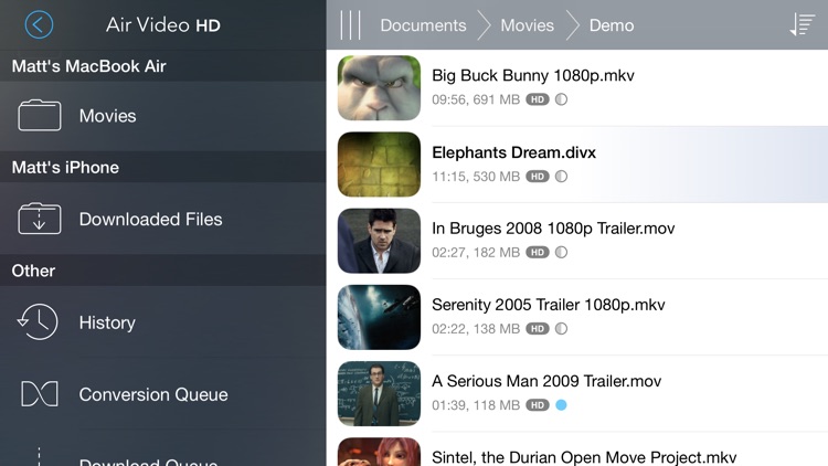 Air Video HD - Now with multitasking and PiP support! screenshot-0