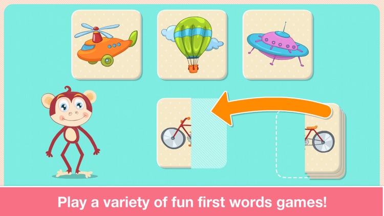 Baby First Words. Matching Educational Puzzle Games for Toddlers and Preschool Kids by Abby Monkey® Learning Clubhouse screenshot-3